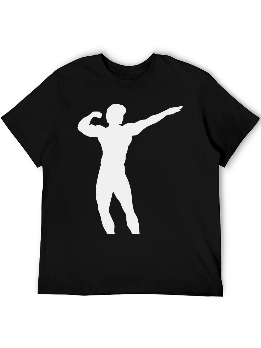 Bodybuilder Silhouette Black T-Shirt