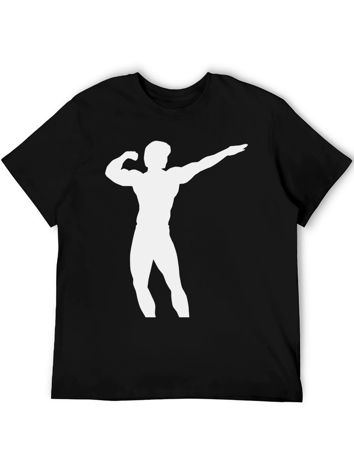 Bodybuilder Silhouette Black T-Shirt