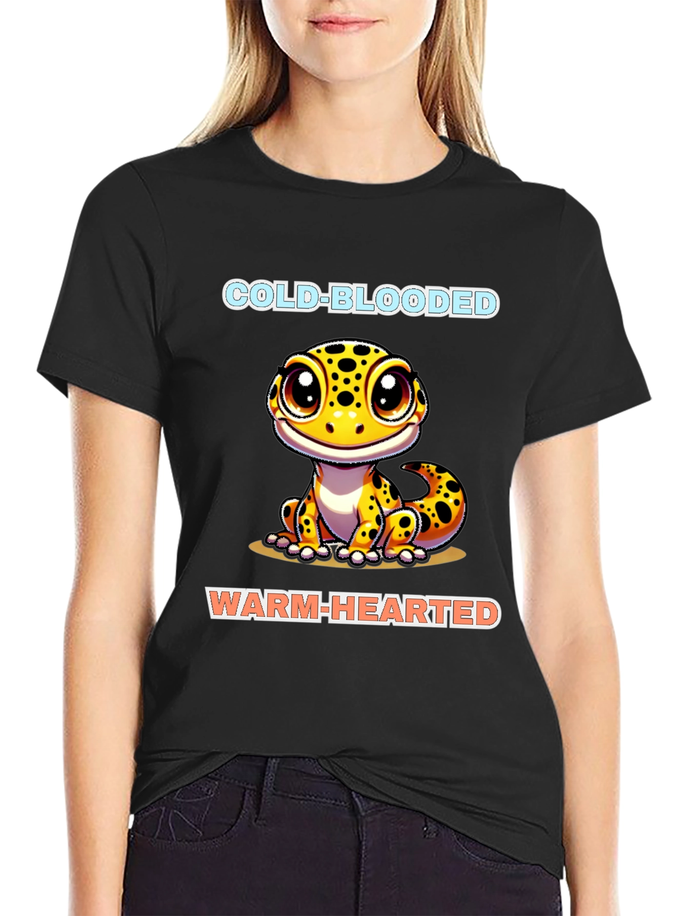 Cold-Blooded Warm-Hearted Lizard Graphic Tee
