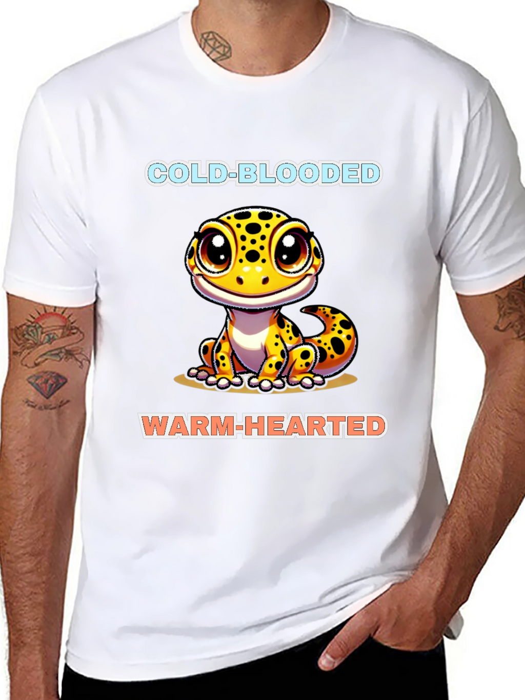 Cold-Blooded Warm-Hearted Lizard Graphic Tee