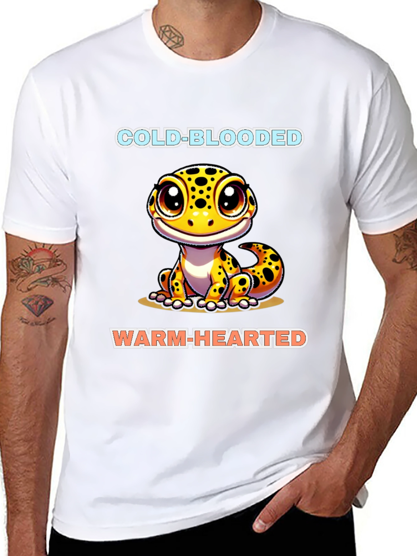 Cold-Blooded Warm-Hearted Lizard Graphic Tee