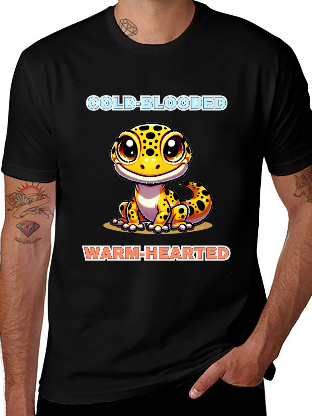 Cold-Blooded Warm-Hearted Lizard Graphic Tee