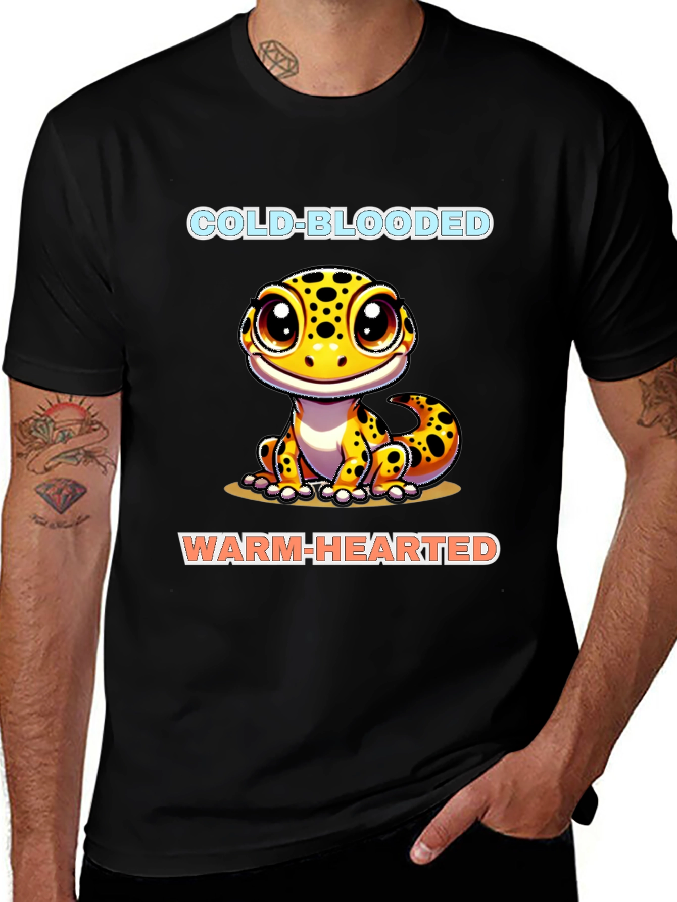 Cold-Blooded Warm-Hearted Lizard Graphic Tee