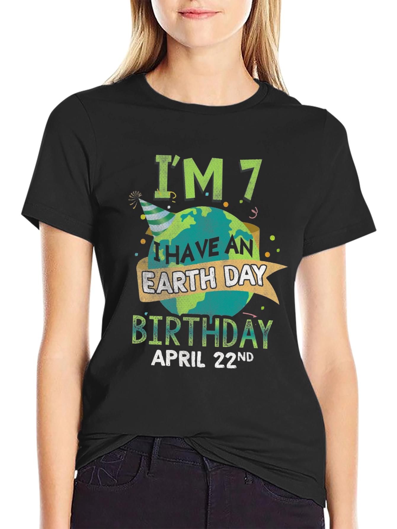 Earth Day Birthday T-Shirt - April 22nd - Im 7