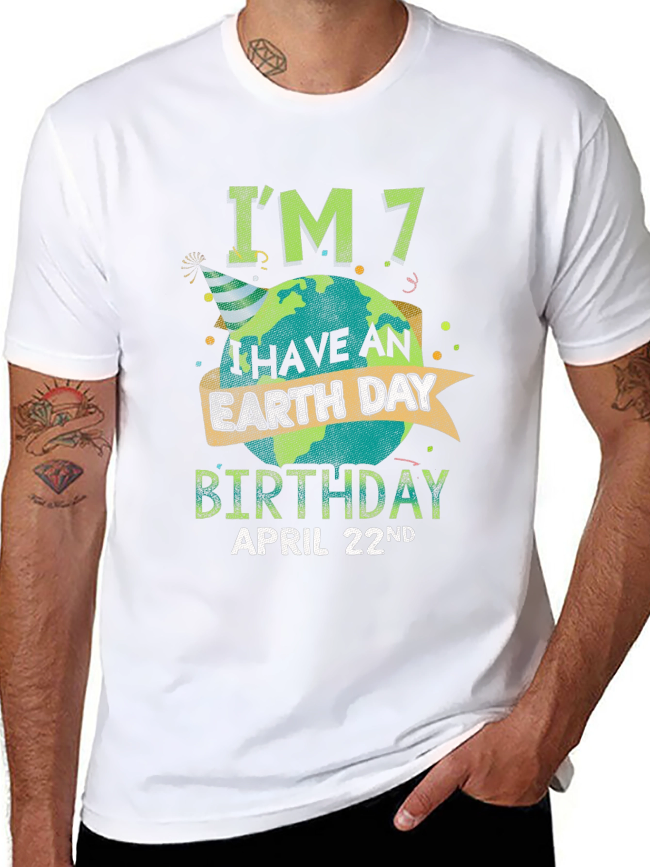 Earth Day Birthday T-Shirt - April 22nd - Im 7