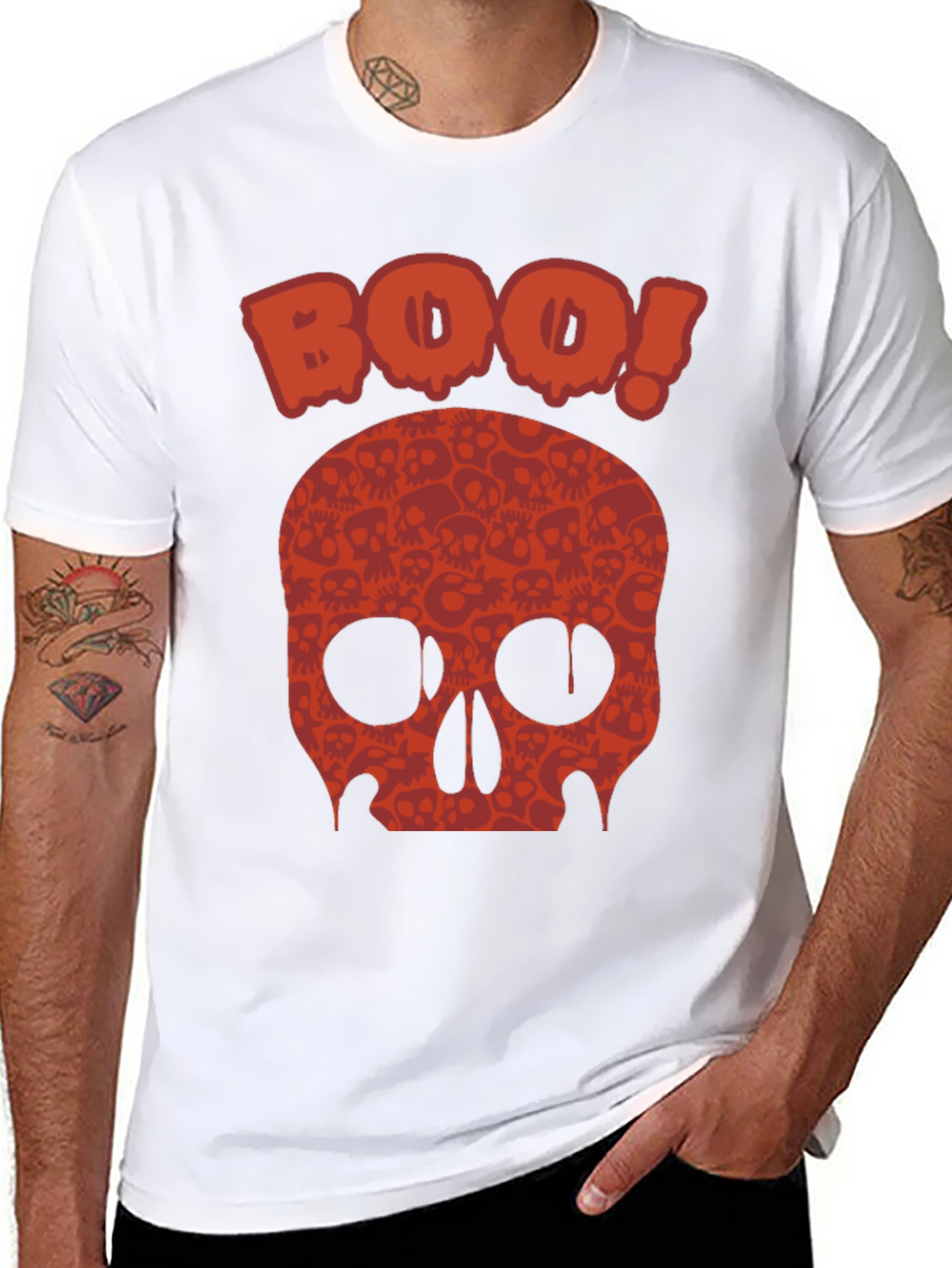 Boo! Skull Graphic Tee - Halloween Ready