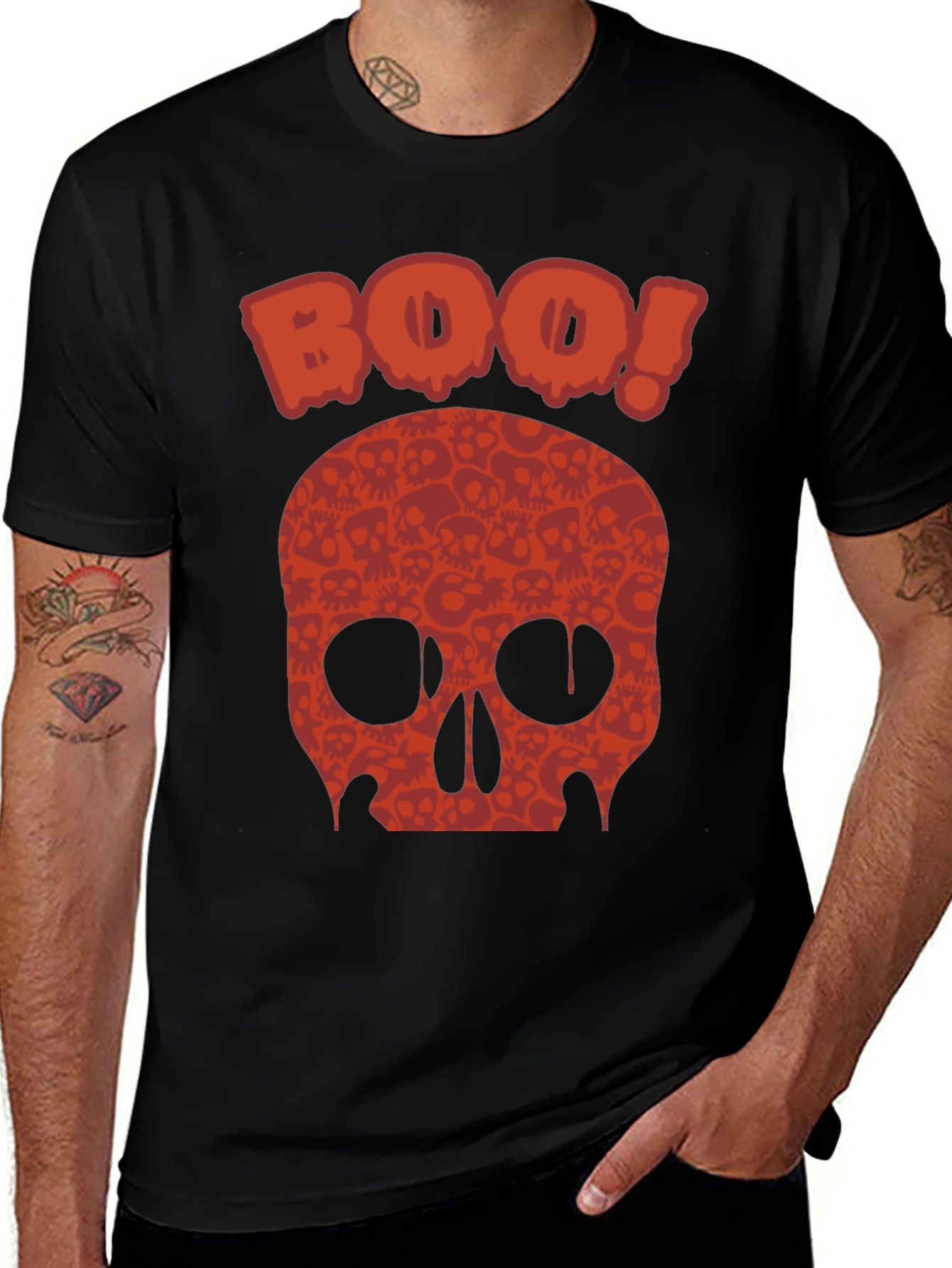 Boo! Skull Graphic Tee - Halloween Ready