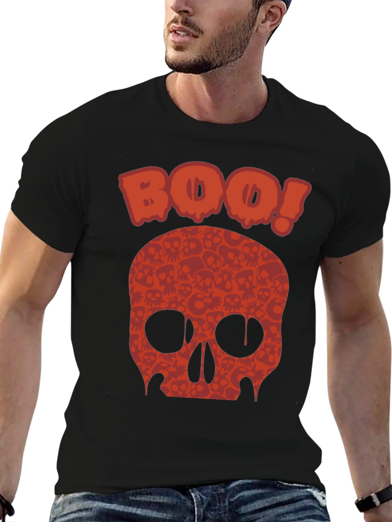Boo! Skull Graphic Tee - Halloween Ready