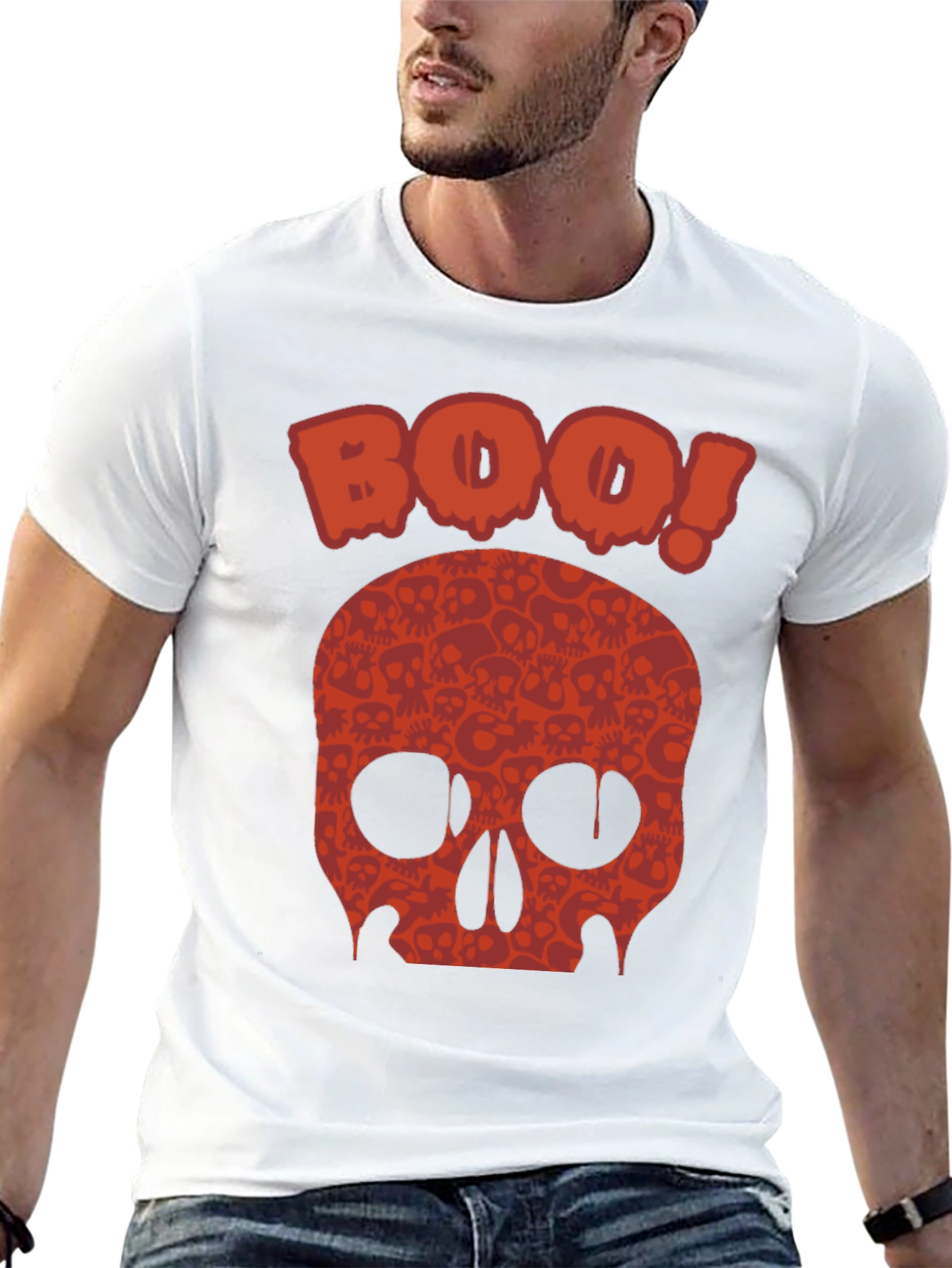 Boo! Skull Graphic Tee - Halloween Ready