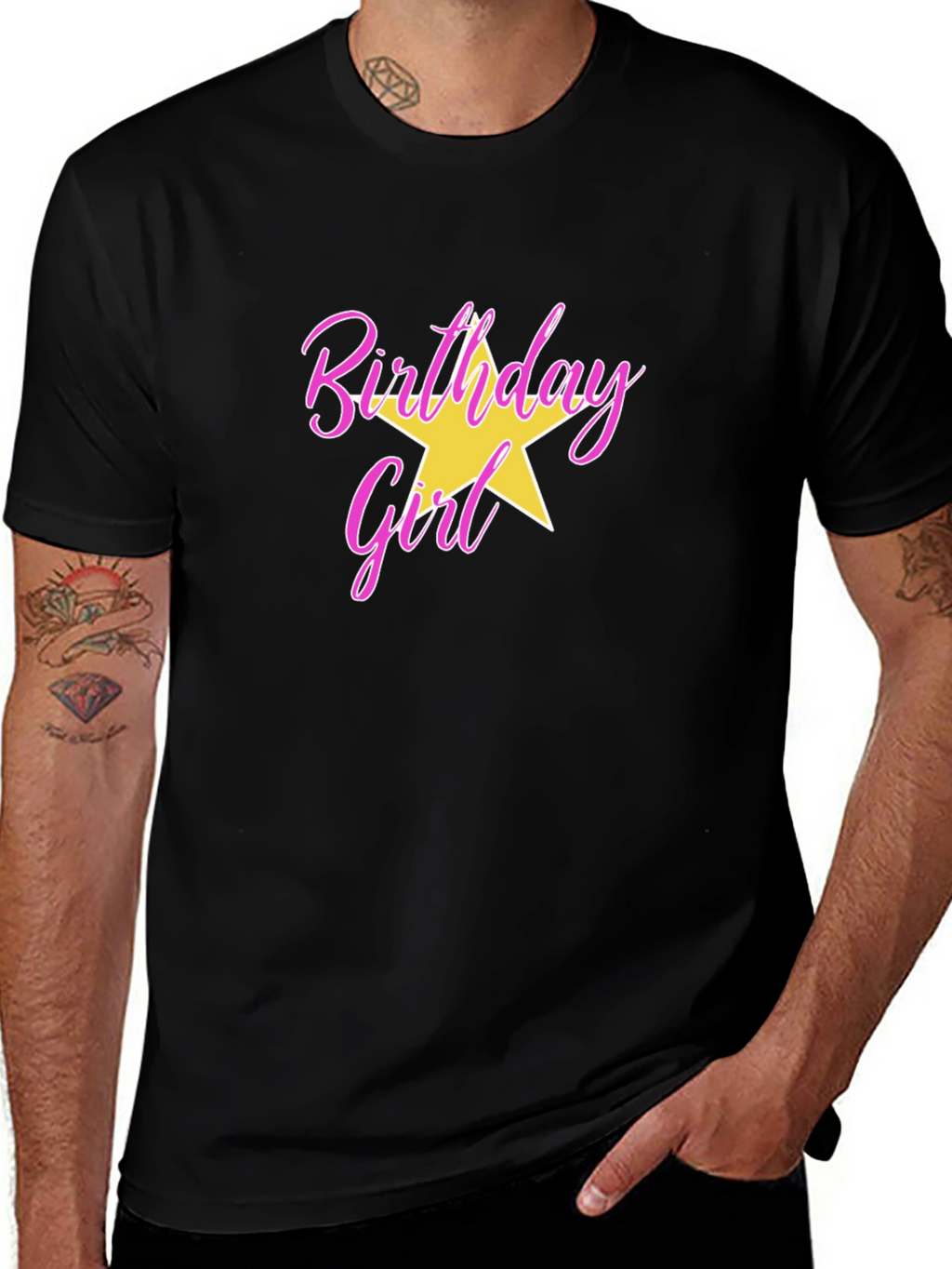 Birthday Girl T-Shirt with Star Graphic