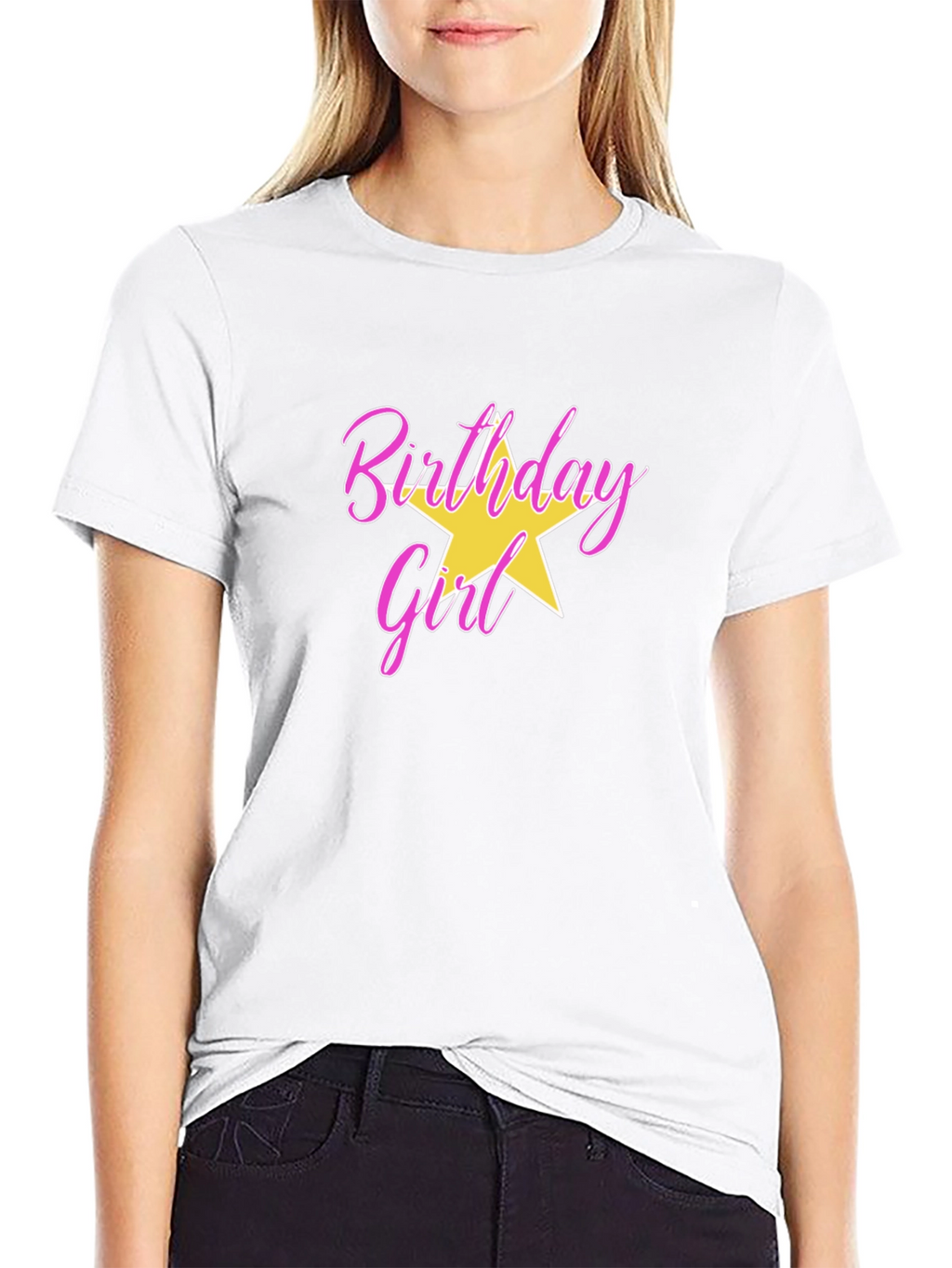 Birthday Girl T-Shirt with Star Graphic