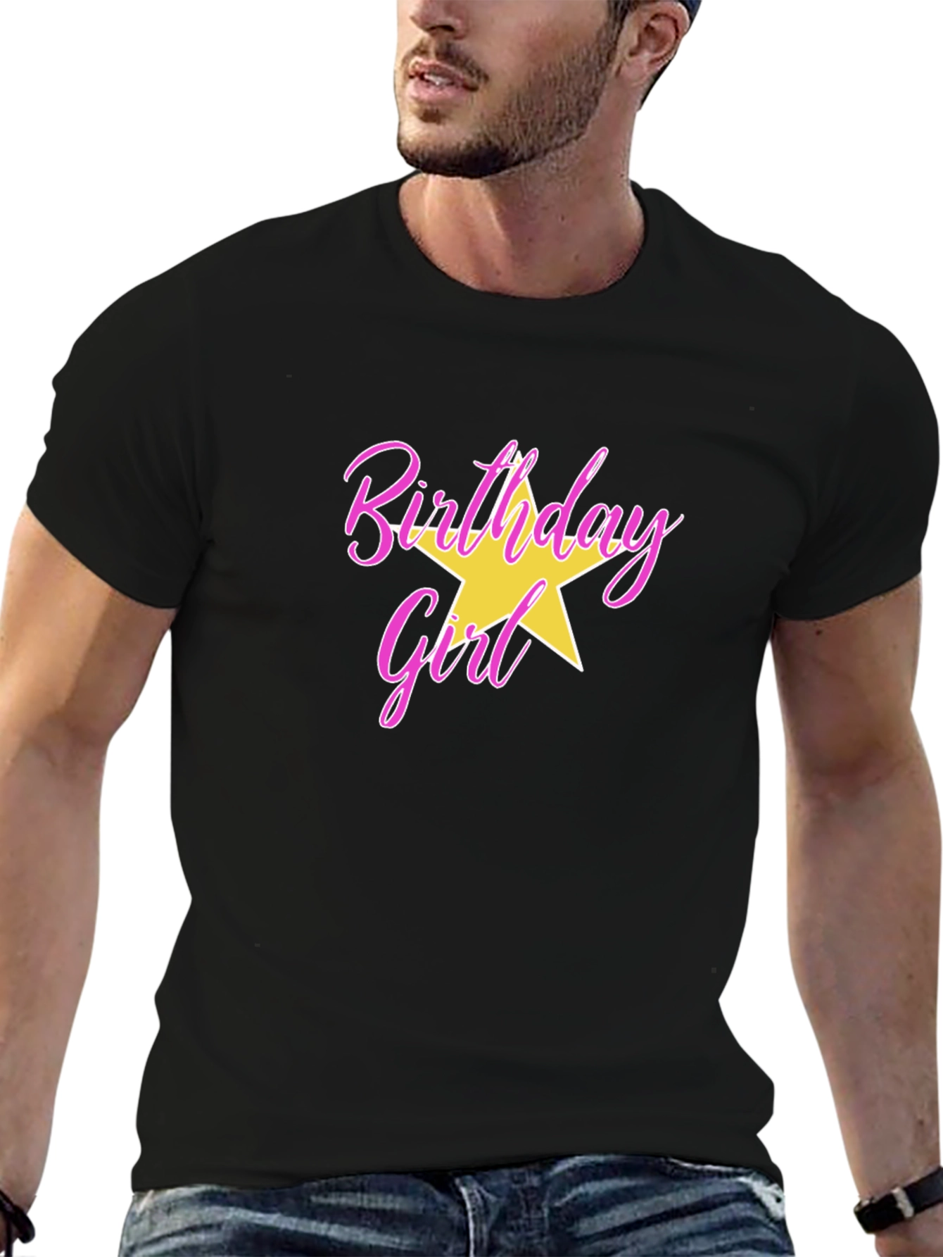 Birthday Girl T-Shirt with Star Graphic