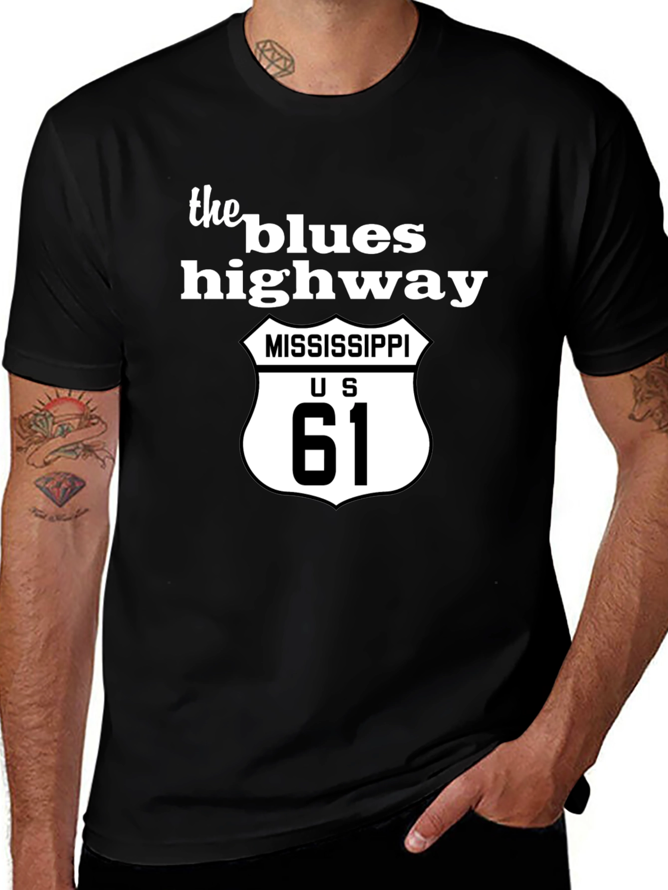 Blues Highway Mississippi US 61 T-Shirt