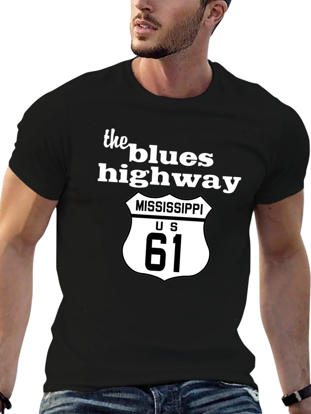 Blues Highway Mississippi US 61 T-Shirt