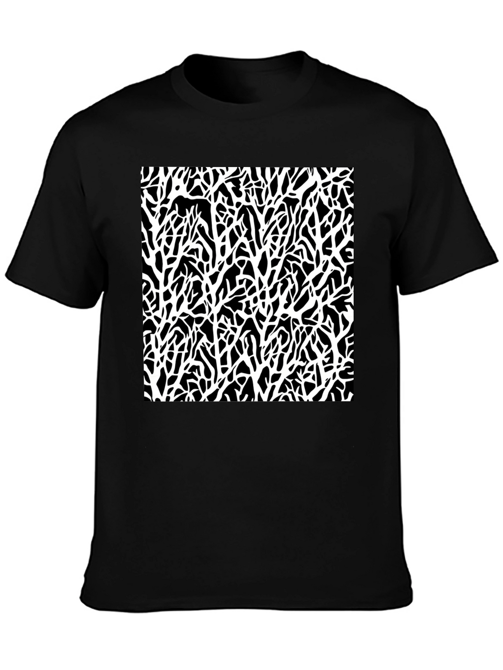 Abstract Branch T-Shirt - Black Graphic Tee