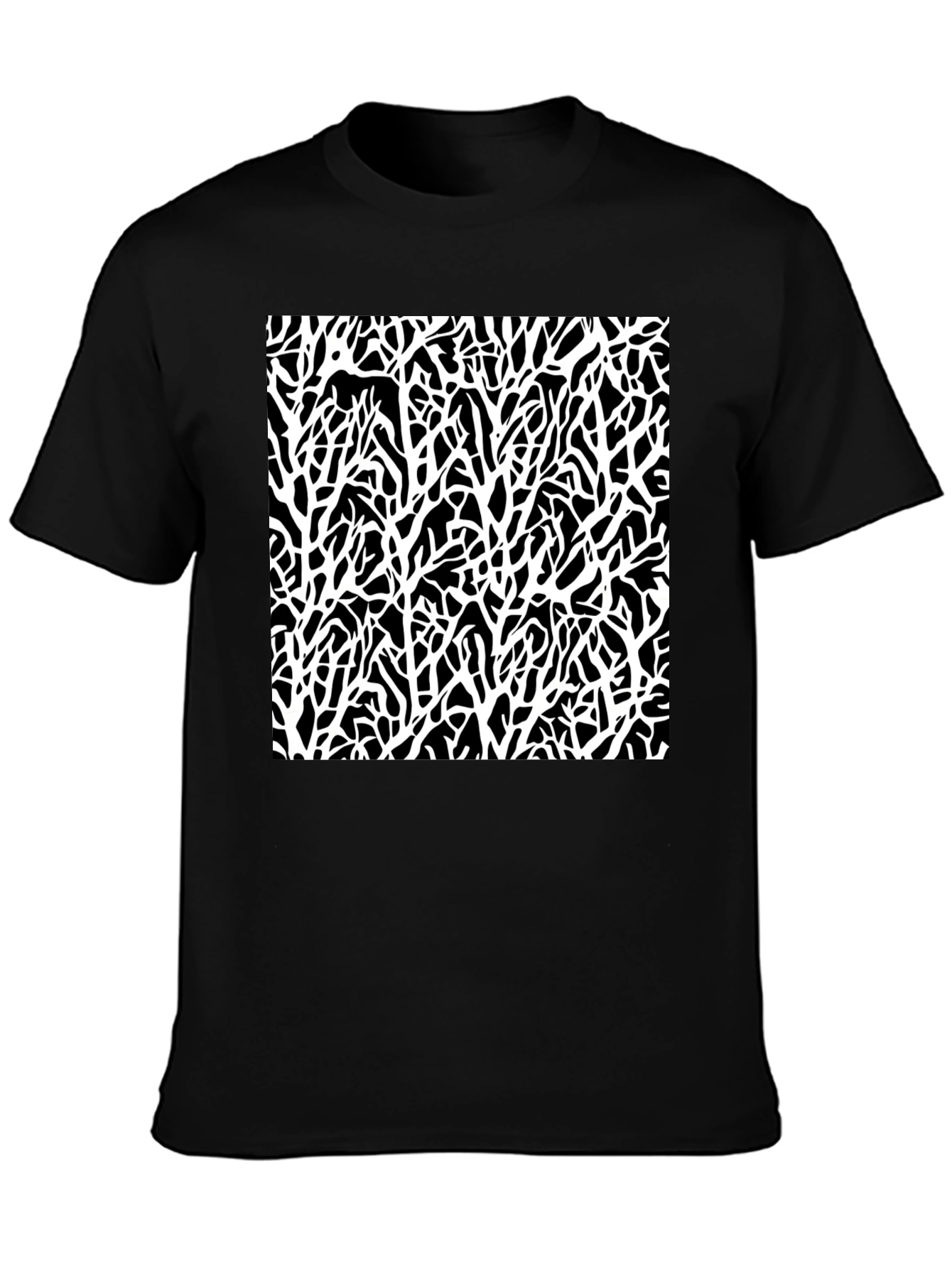 Abstract Branch T-Shirt - Black Graphic Tee