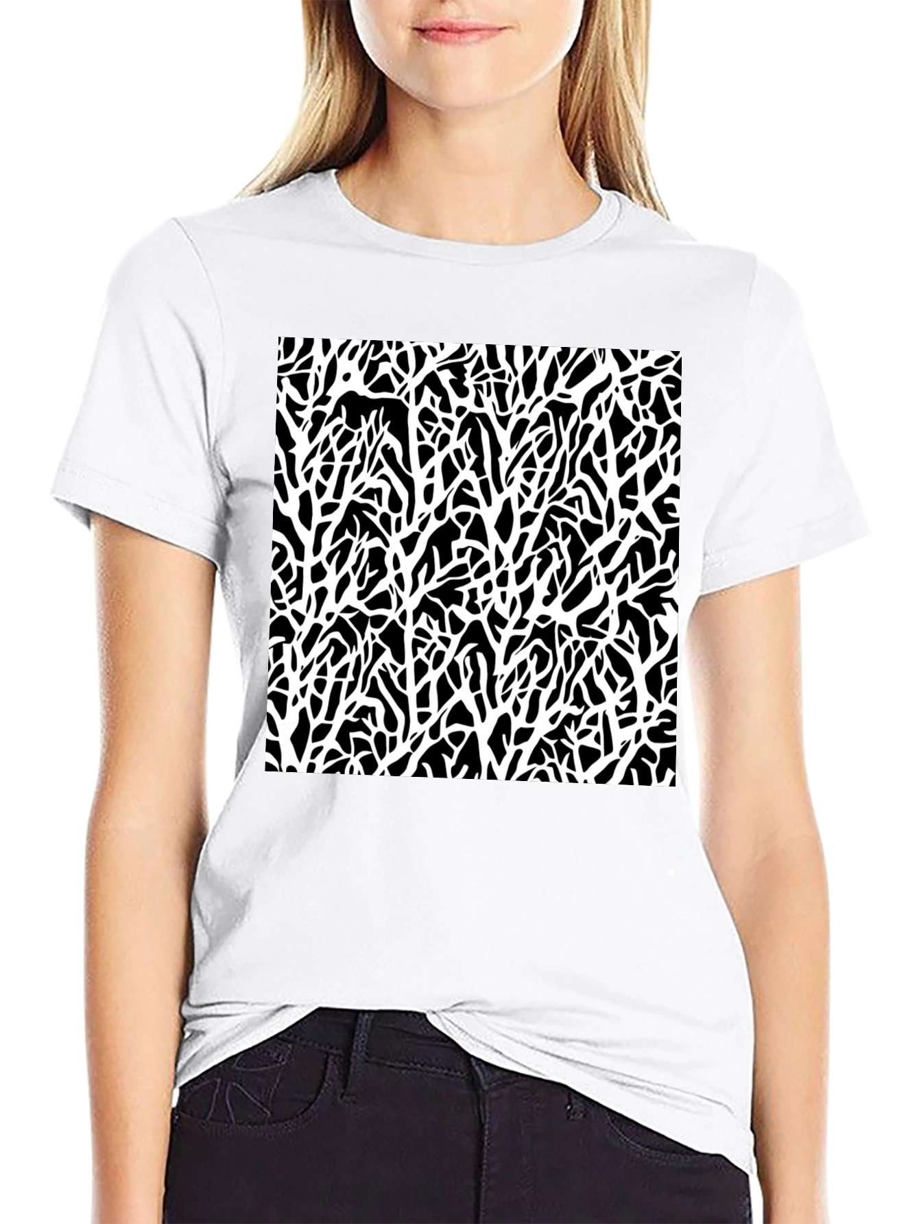 Abstract Branch T-Shirt - Black Graphic Tee