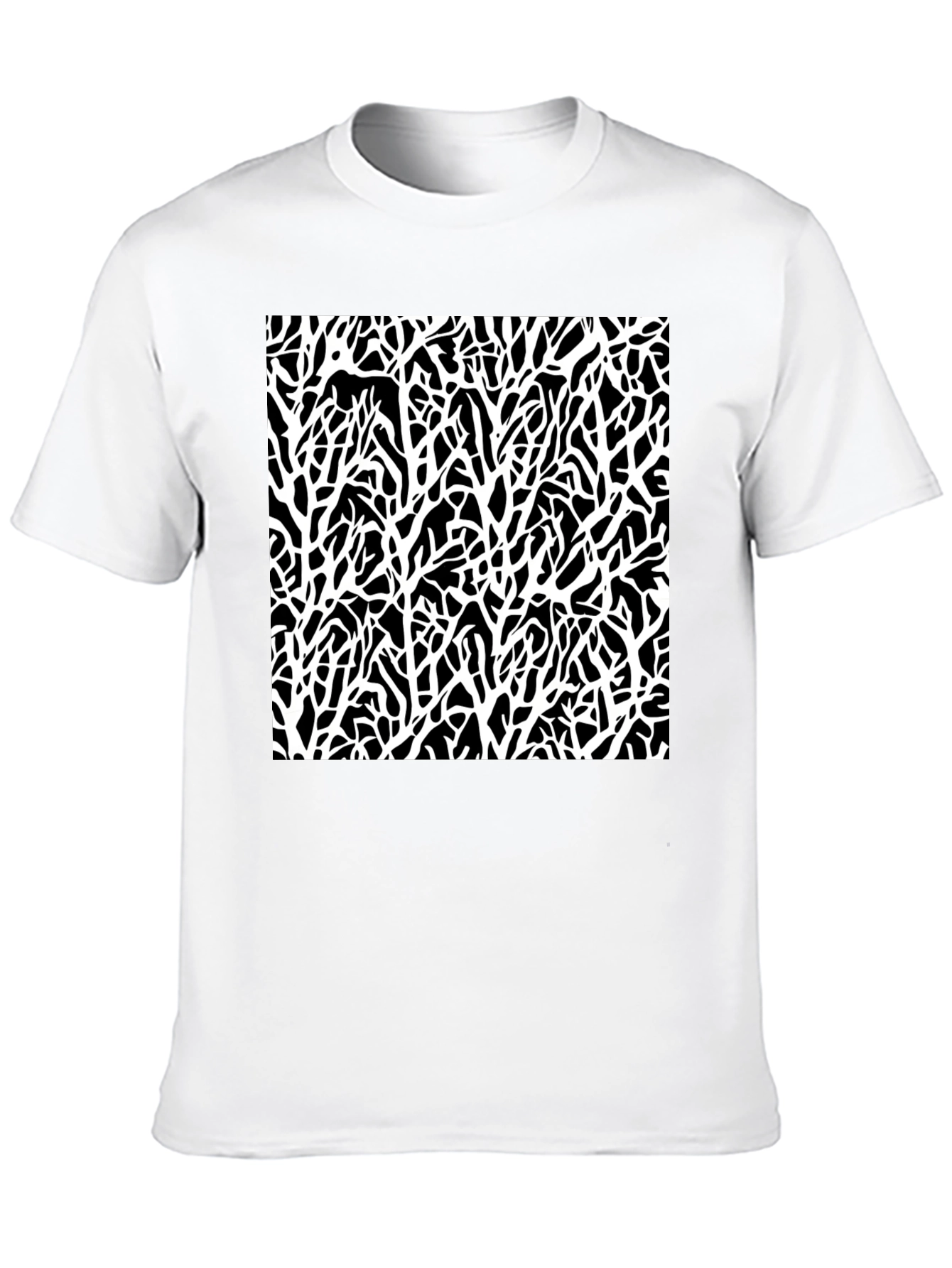 Abstract Branch T-Shirt - Black Graphic Tee