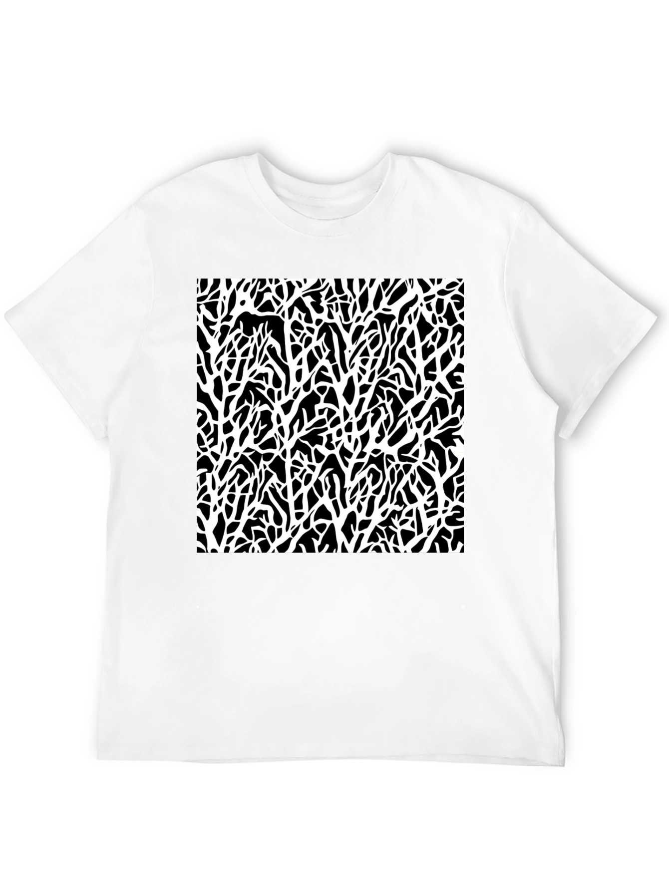 Abstract Branch T-Shirt - Black Graphic Tee