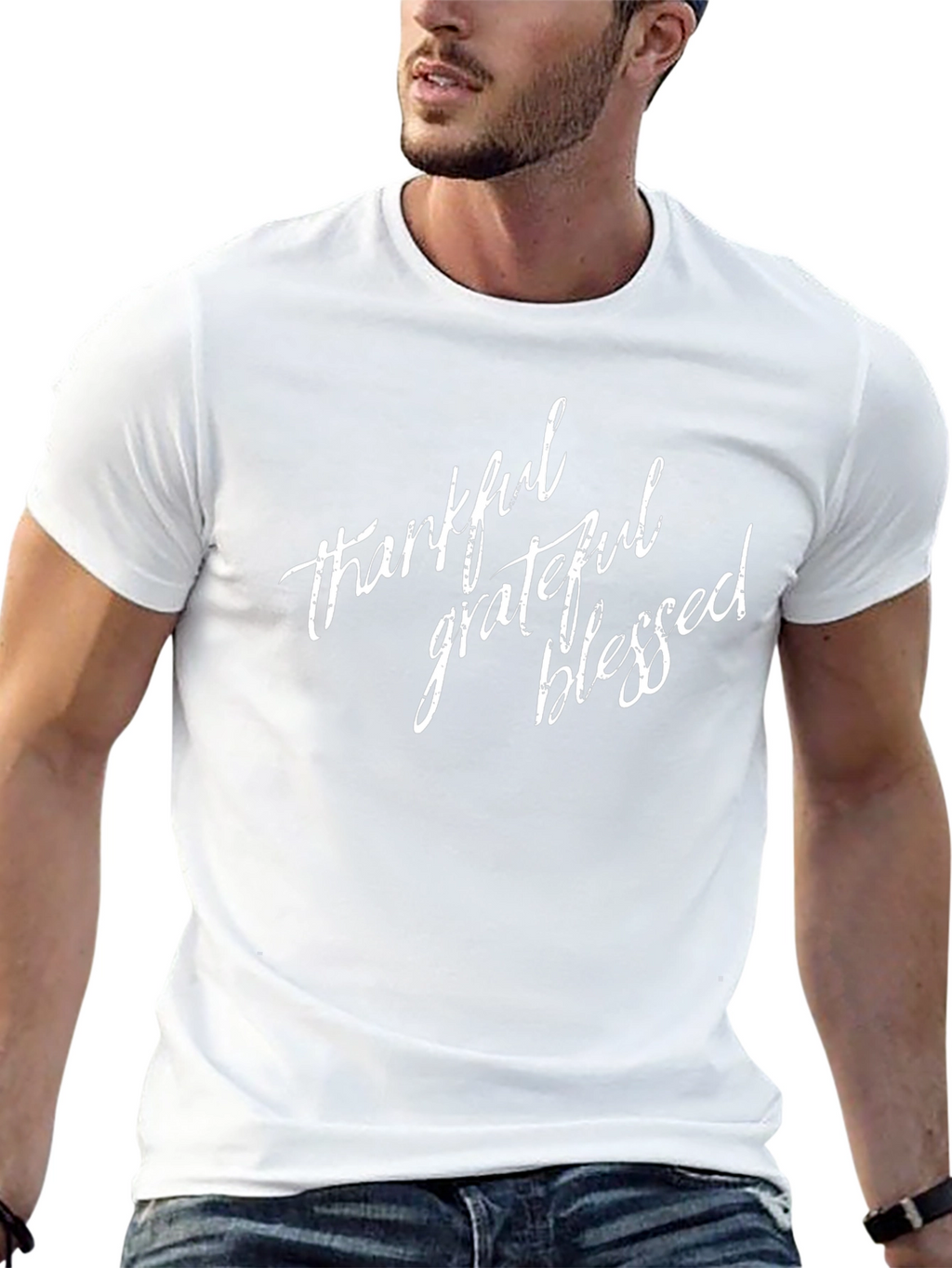 Thankful Grateful Blessed Graphic Tee