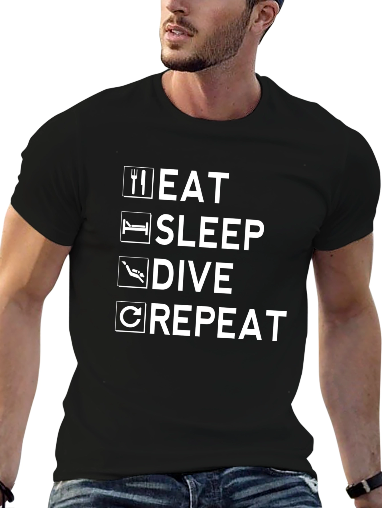 Eat Sleep Dive Repeat T-Shirt - Scuba Diving Tee