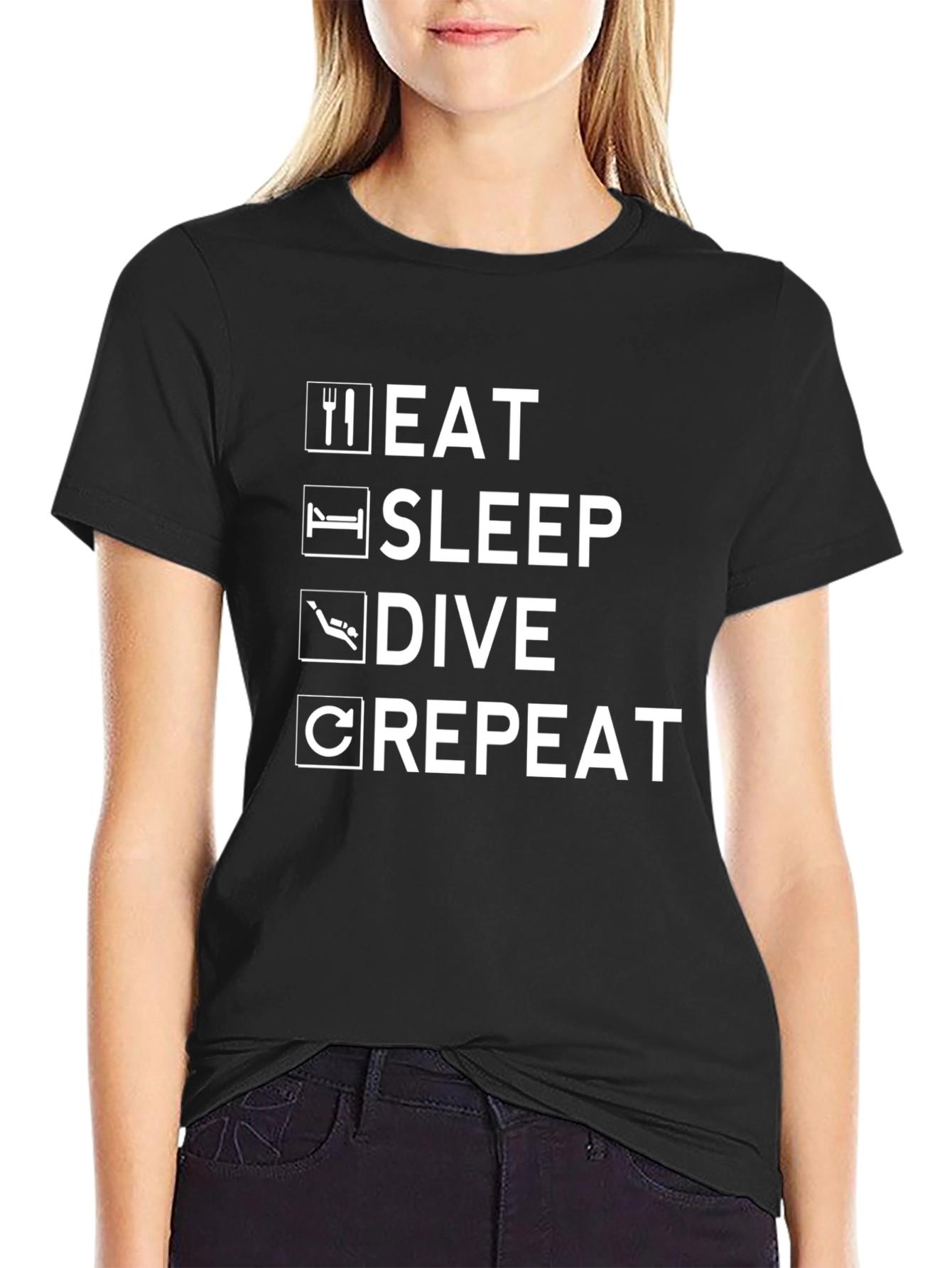 Eat Sleep Dive Repeat T-Shirt - Scuba Diving Tee