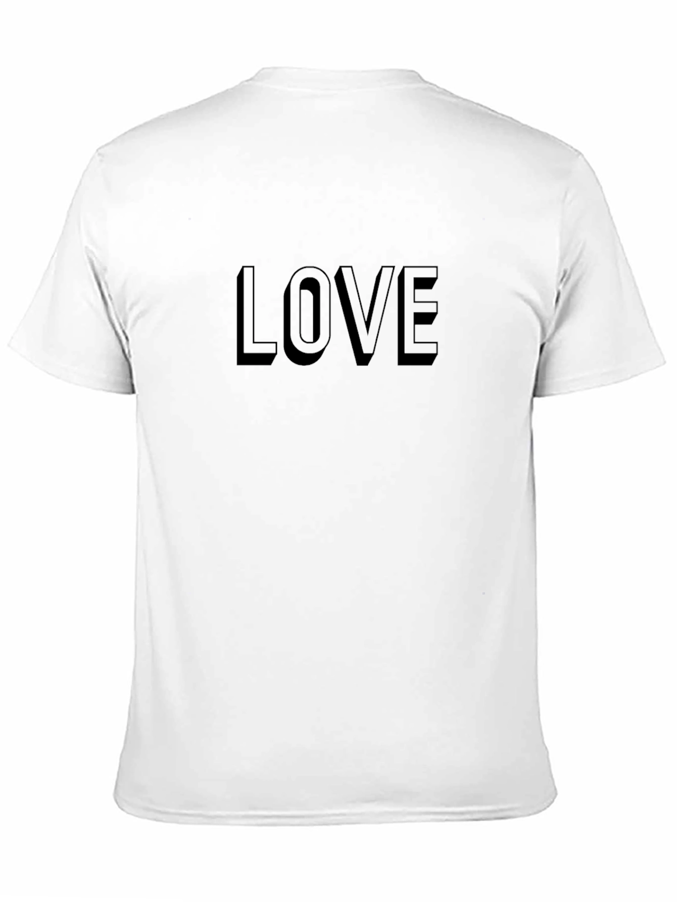 LOVE Graphic Print Crew Neck Tee - Classic Style
