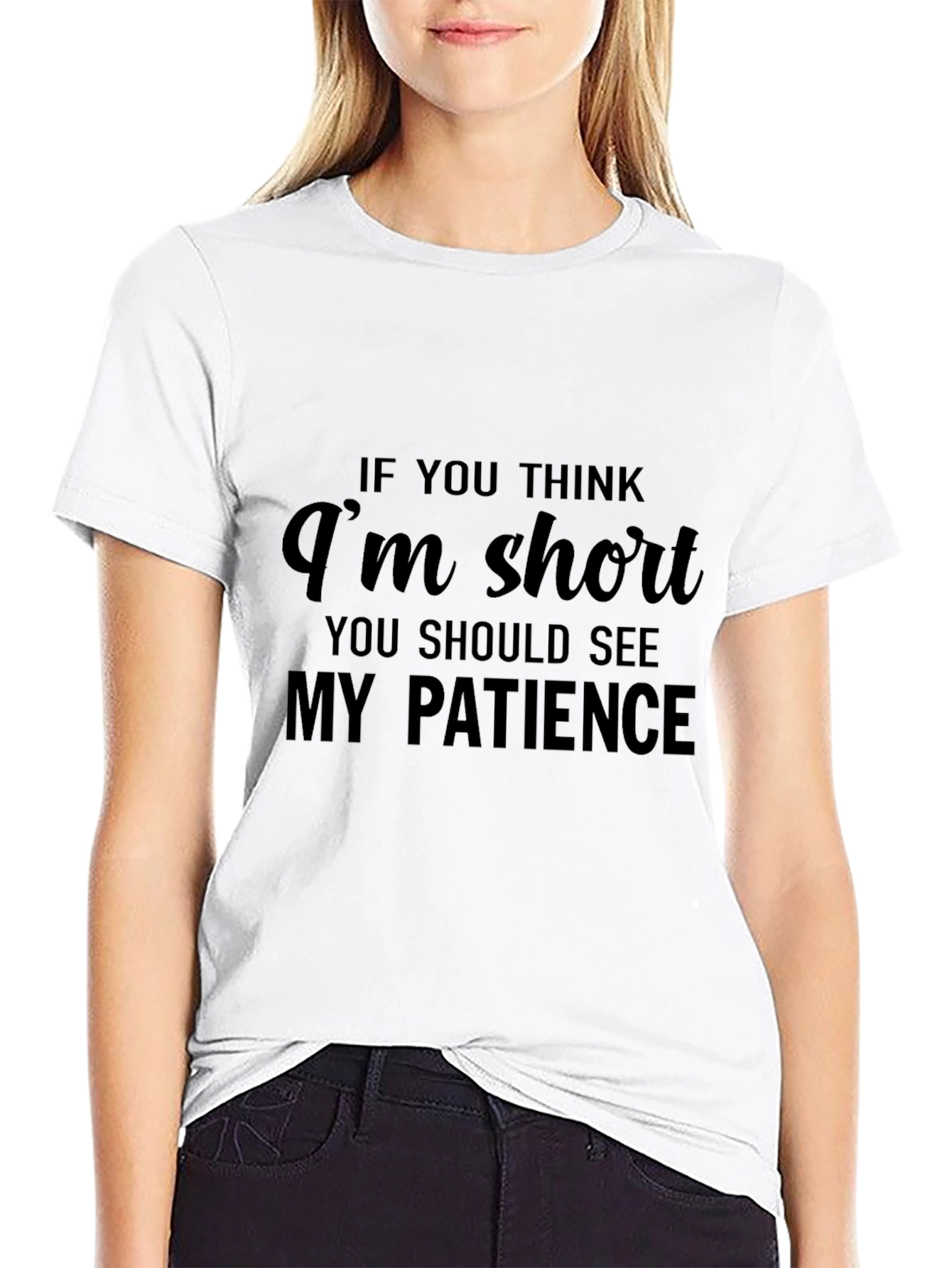Funny Graphic T-Shirt - Short with No Patience