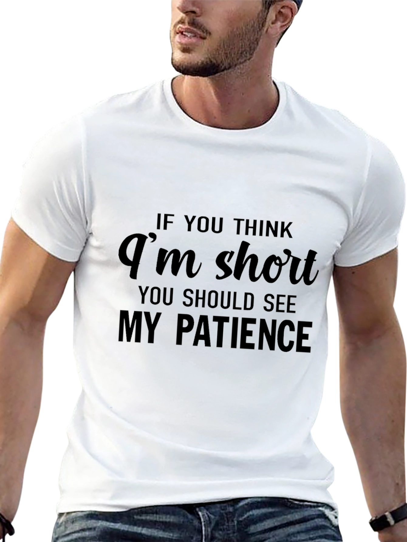 Funny Graphic T-Shirt - Short with No Patience