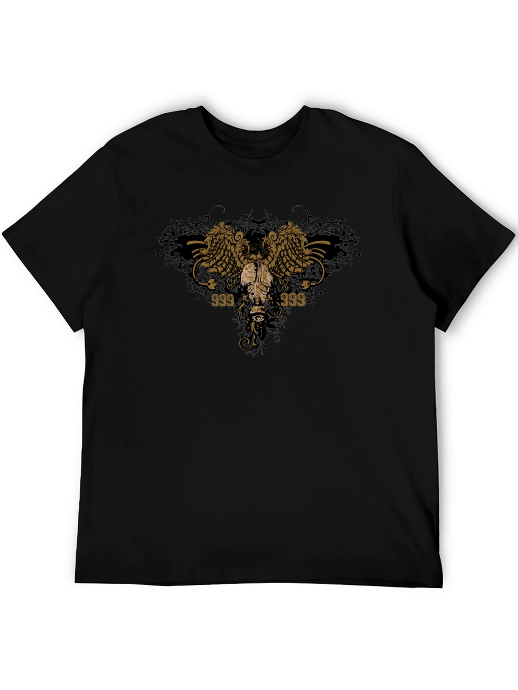 Skull Wings Graphic Black Tee