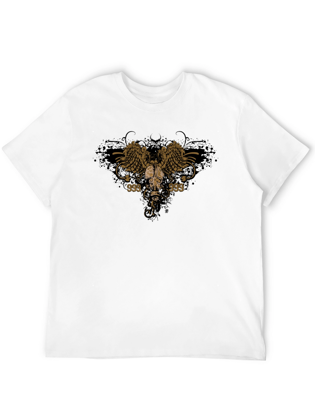 Skull Wings Graphic Black Tee