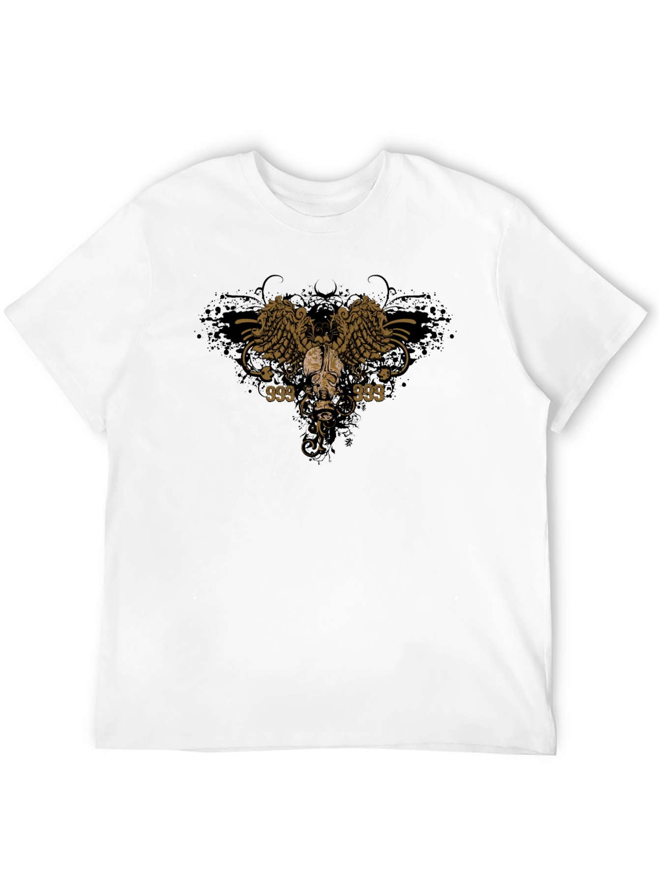 Skull Wings Graphic Black Tee