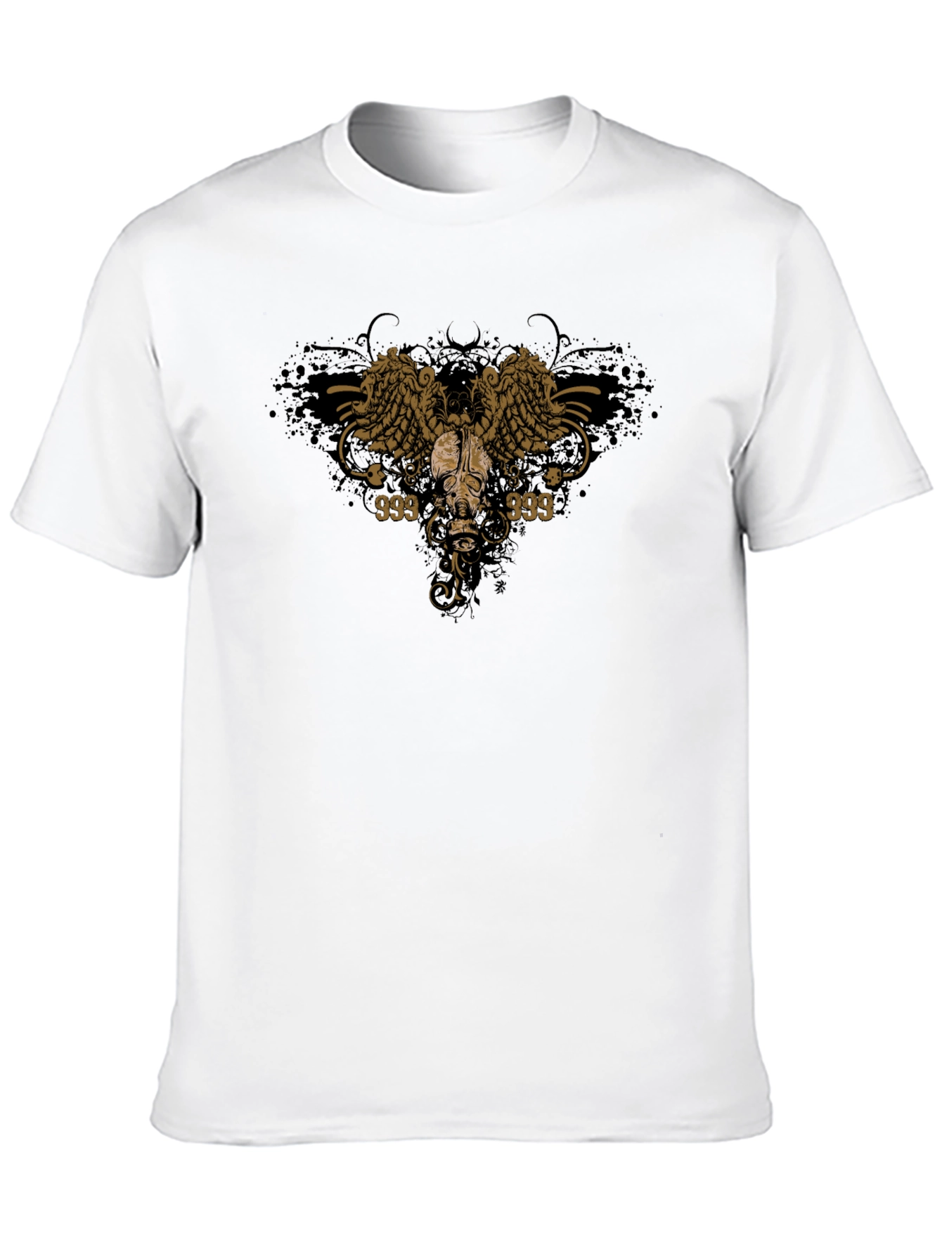 Skull Wings Graphic Black Tee