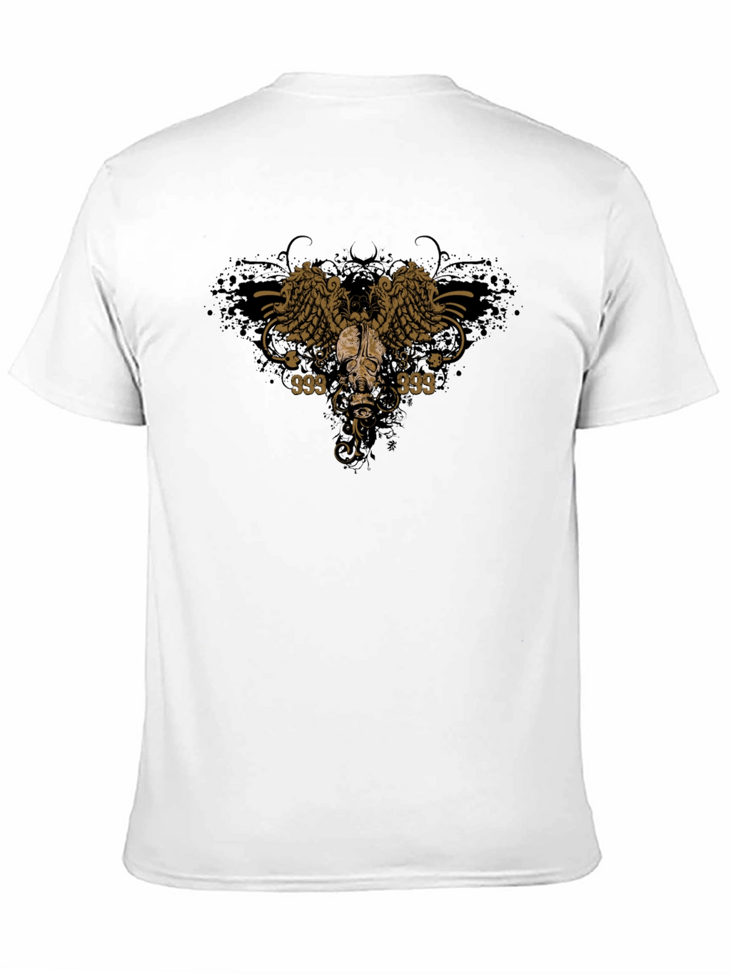 Skull Wings Graphic Black Tee