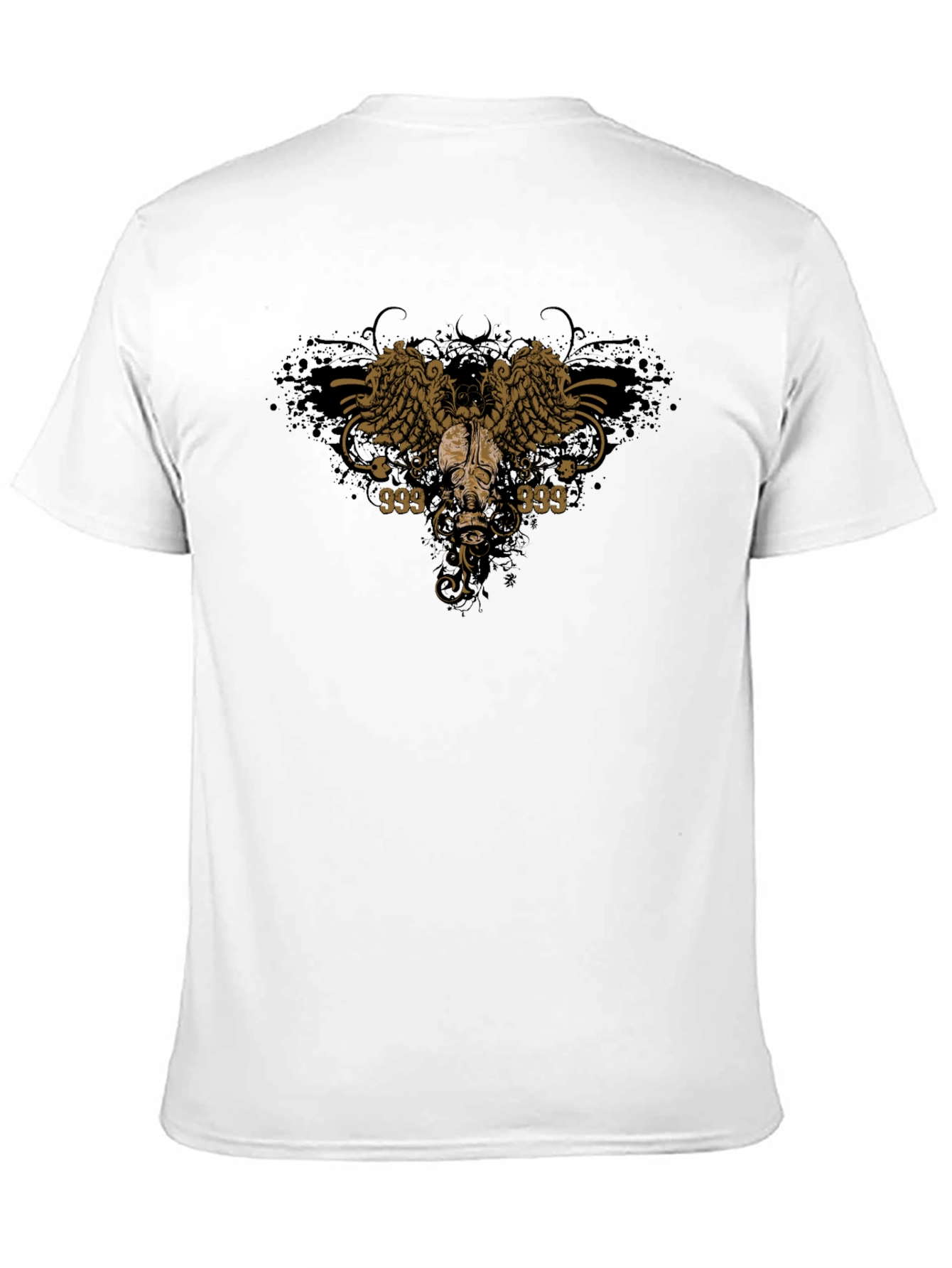 Skull Wings Graphic Black Tee