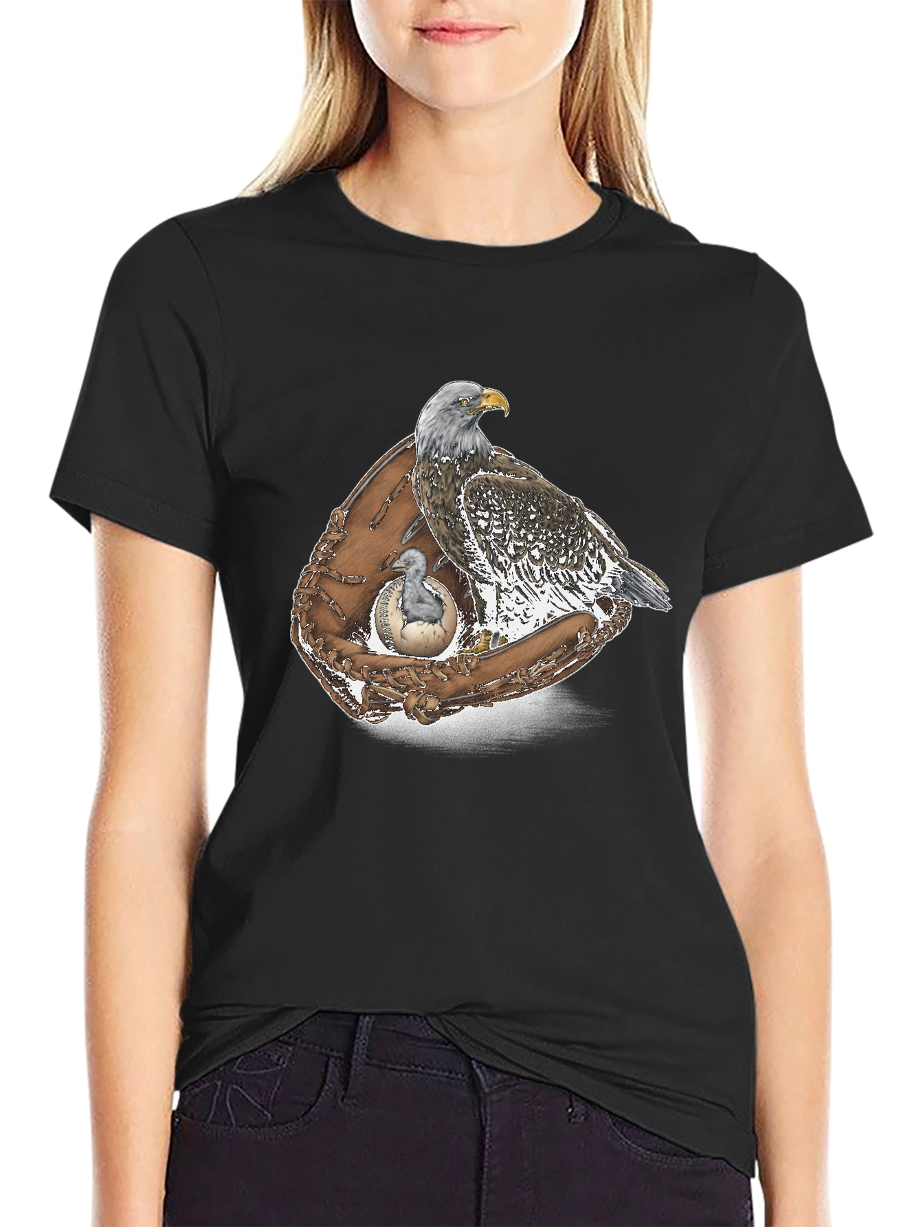Eagle & Baseball Glove Graphic T-Shirt