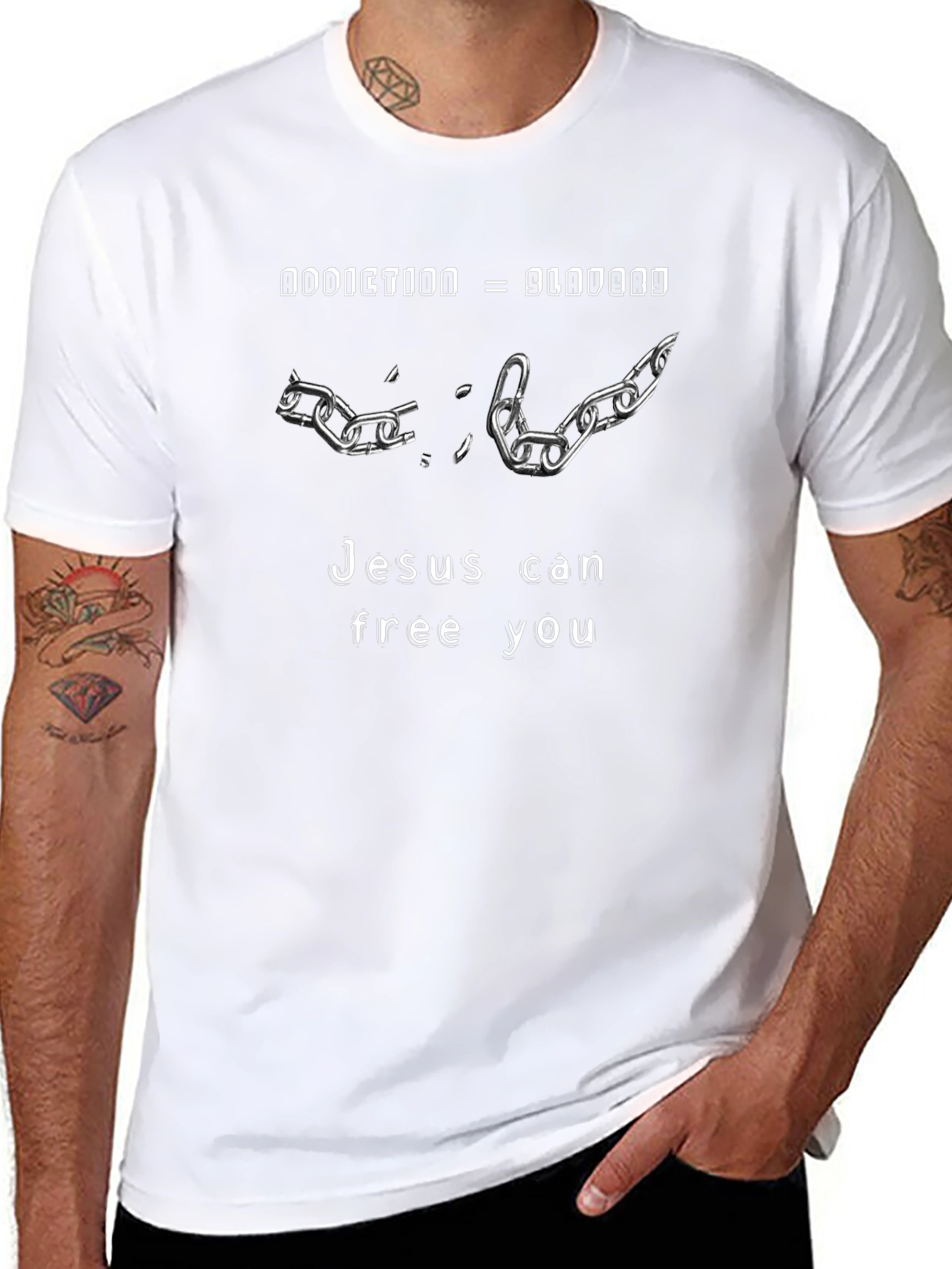 Addiction T-Shirt: Jesus Can Free You