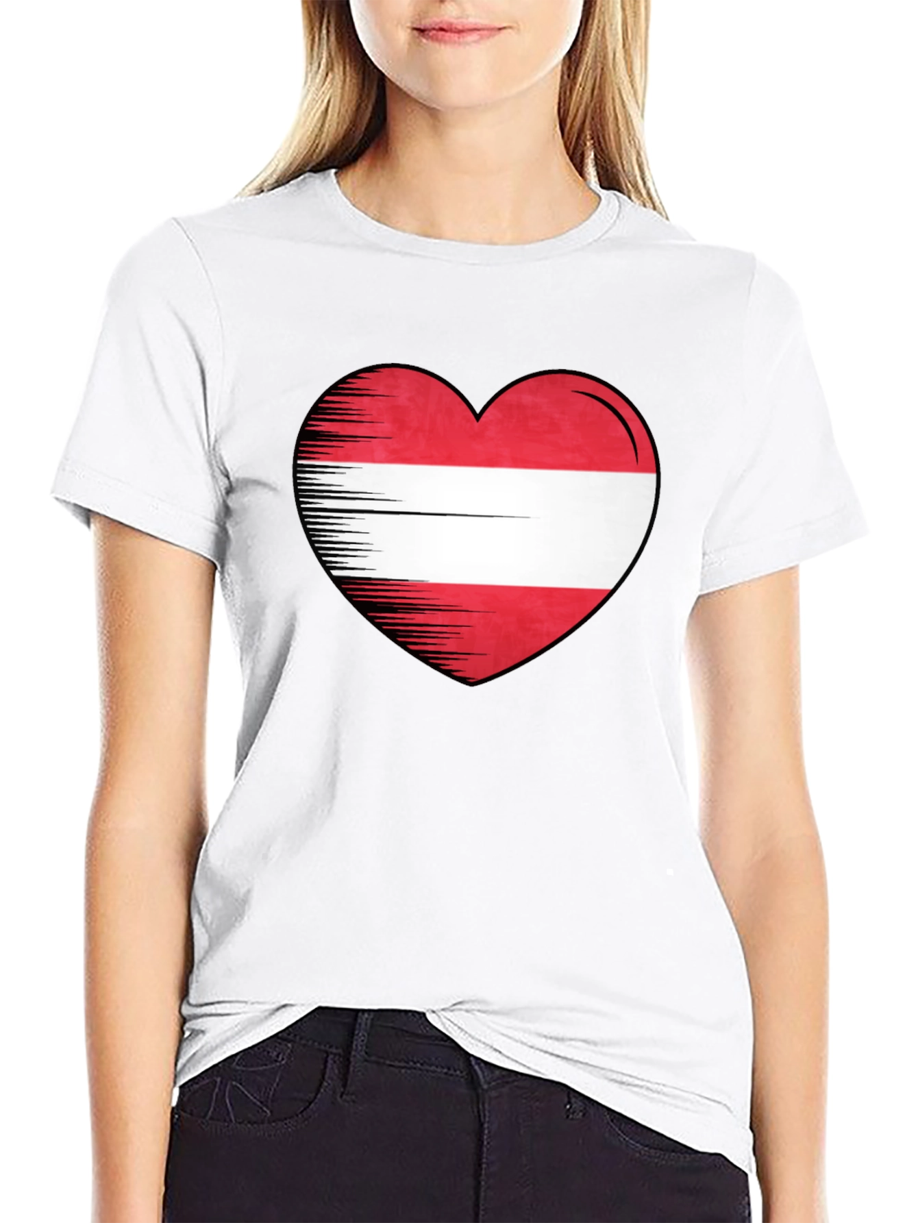 Austrian Flag Heart T-Shirt