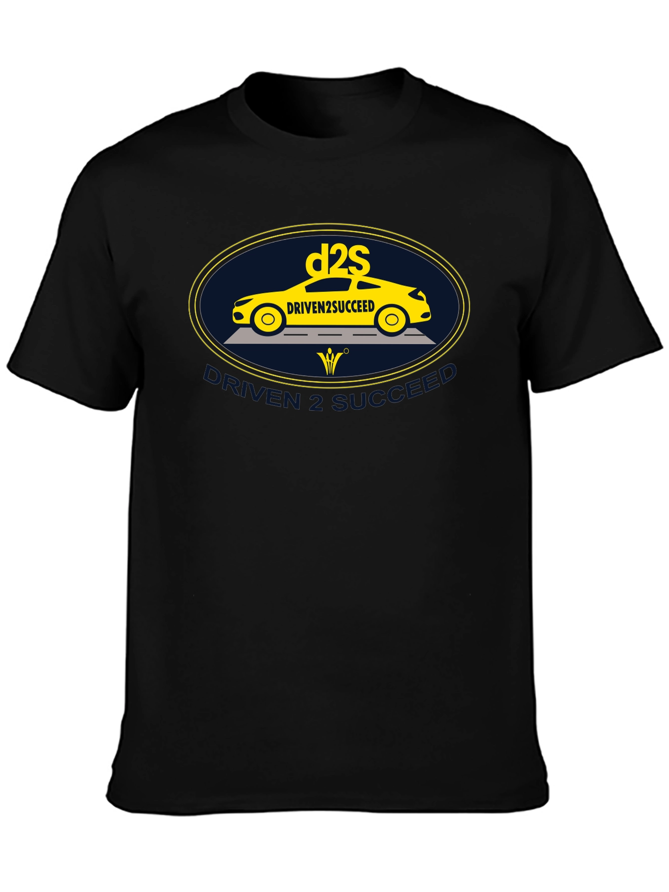 Driven2Succeed Graphic Tee - Black Cotton T-Shirt