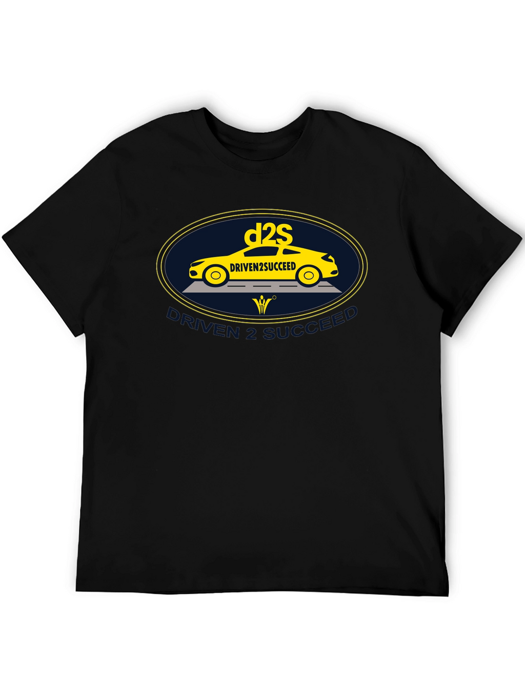 Driven2Succeed Graphic Tee - Black Cotton T-Shirt