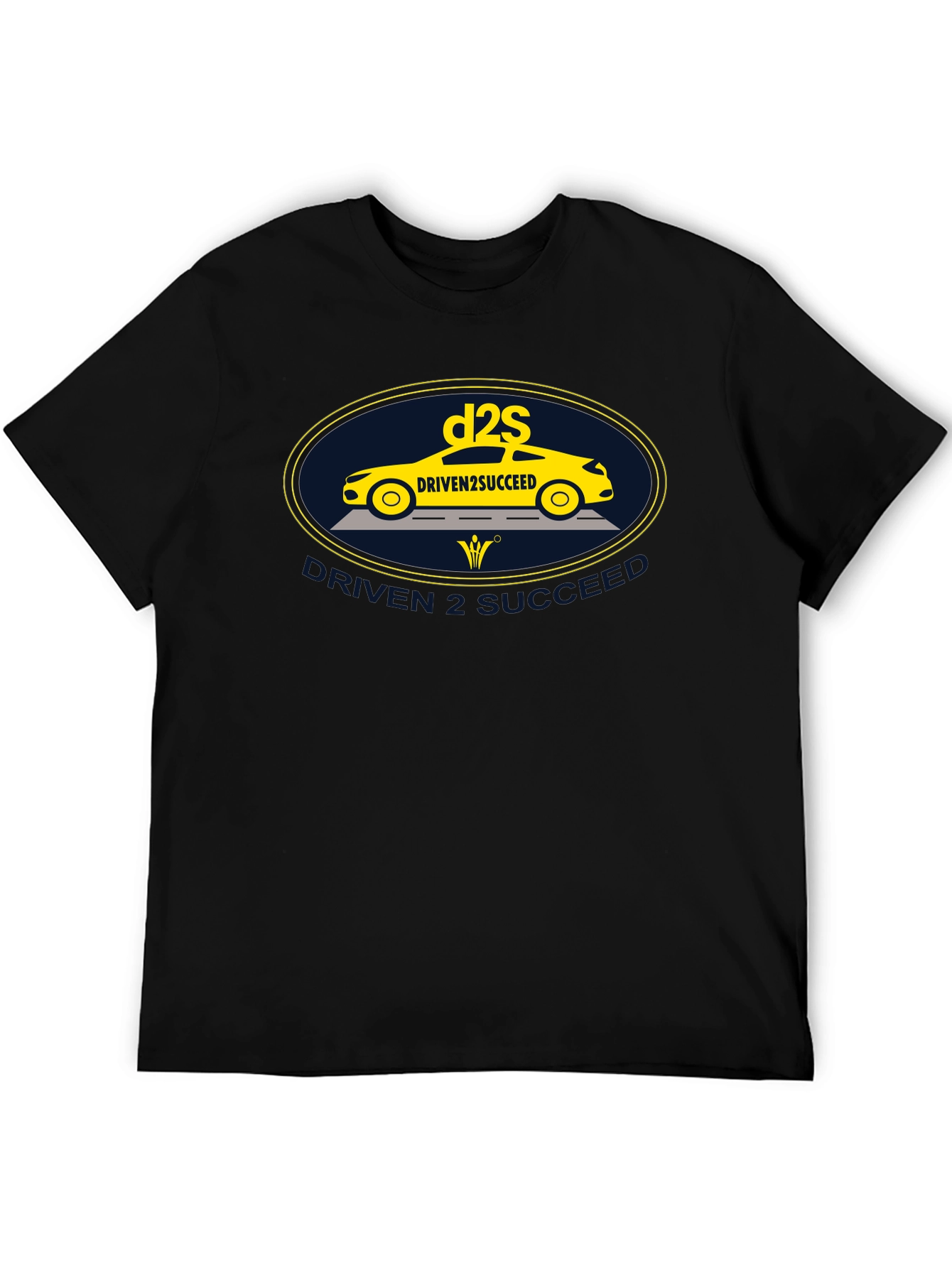 Driven2Succeed Graphic Tee - Black Cotton T-Shirt