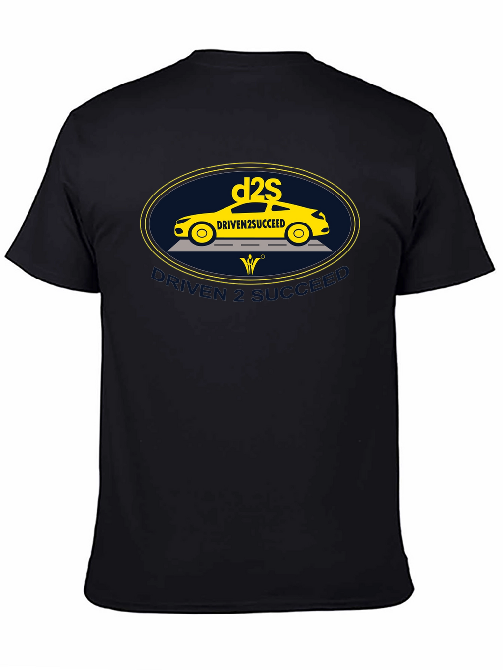 Driven2Succeed Graphic Tee - Black Cotton T-Shirt