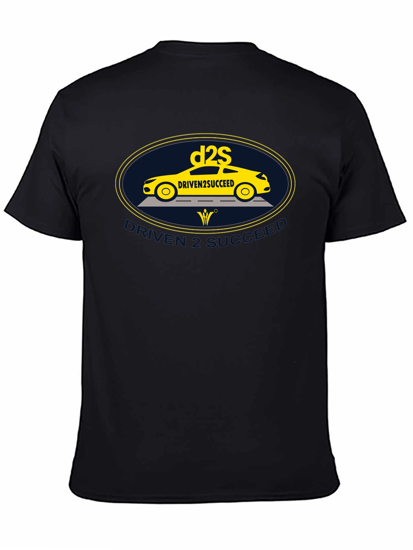 Driven2Succeed Graphic Tee - Black Cotton T-Shirt