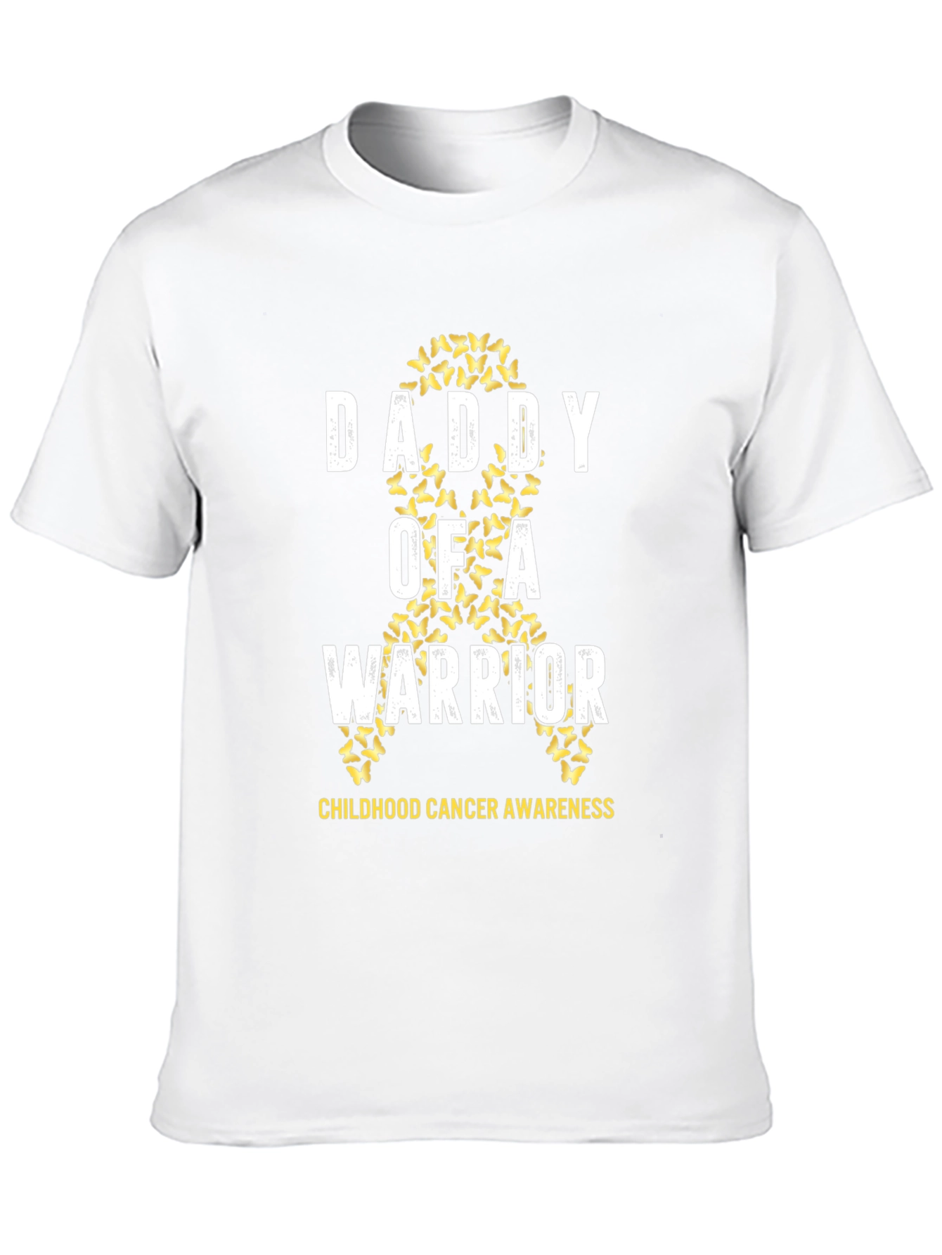 Daddy of a Warrior Childhood Cancer Awareness T-Shirt