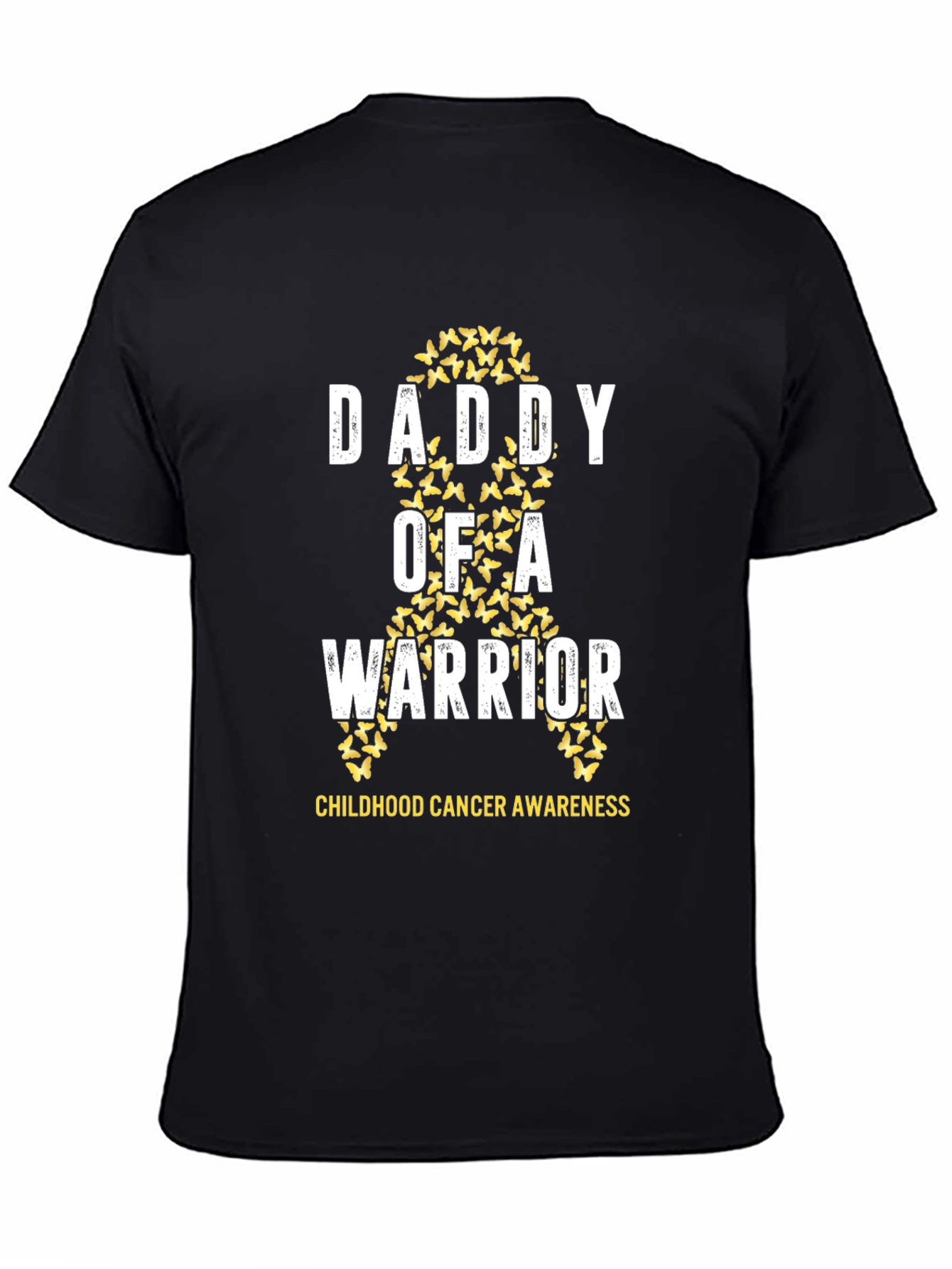Daddy of a Warrior Childhood Cancer Awareness T-Shirt