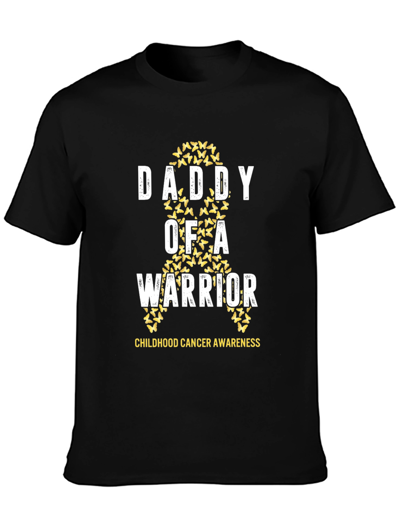 Daddy of a Warrior Childhood Cancer Awareness T-Shirt