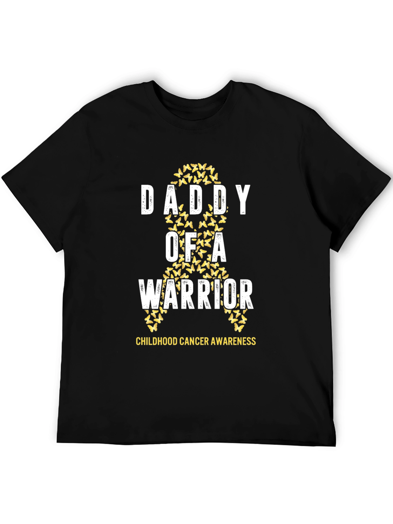 Daddy of a Warrior Childhood Cancer Awareness T-Shirt
