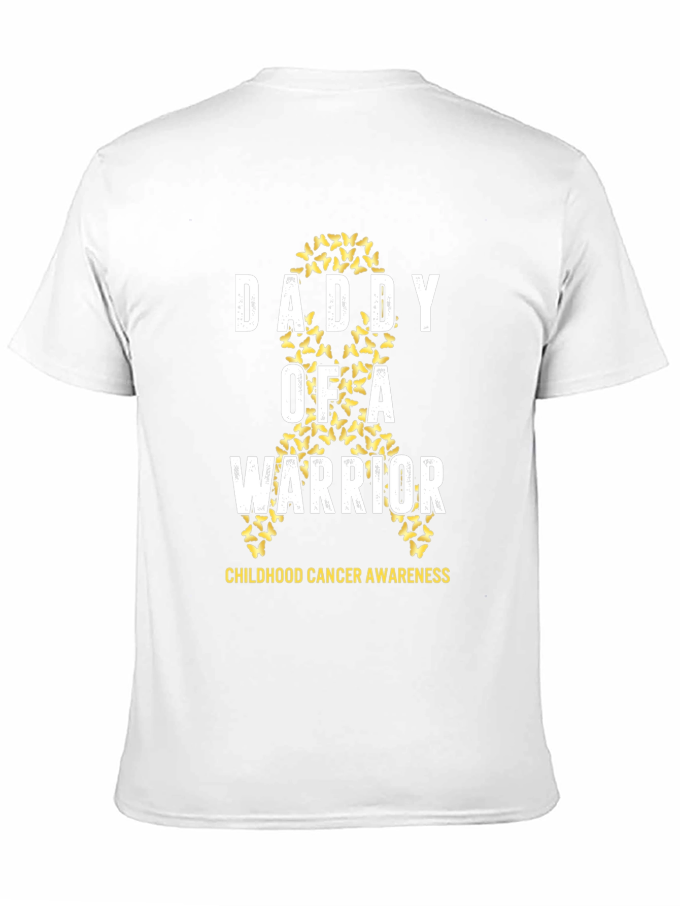 Daddy of a Warrior Childhood Cancer Awareness T-Shirt