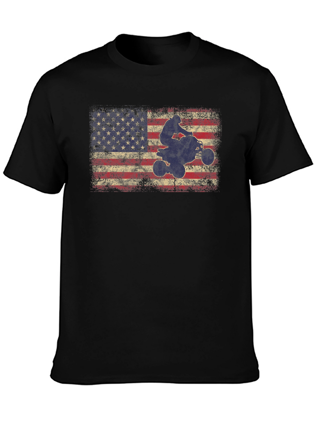 American Flag ATV Rider Graphic T-Shirt