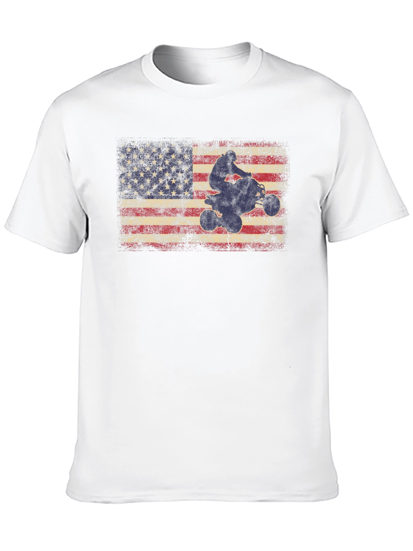 American Flag ATV Rider Graphic T-Shirt